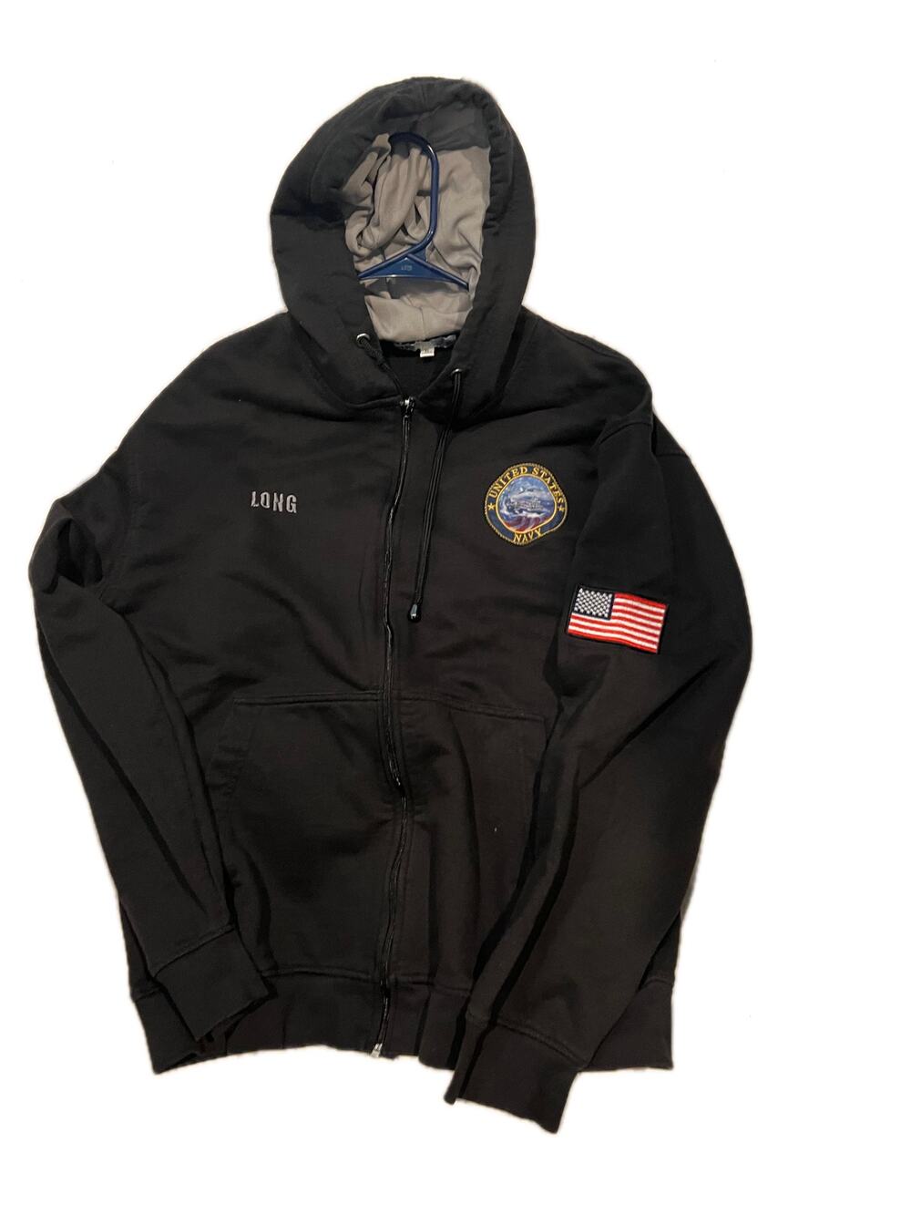Bradford Exchange USA Insulated Navy Full Zip Hoodie Mens XL